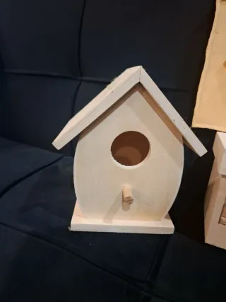 Set de 3 objetos de madera y resina para decorar