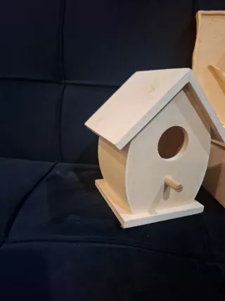 Set de 3 objetos de madera y resina para decorar