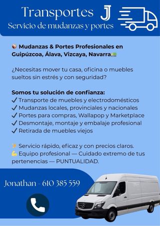 Mudanzas y Portes con Furgoneta Mercedes Sprinter