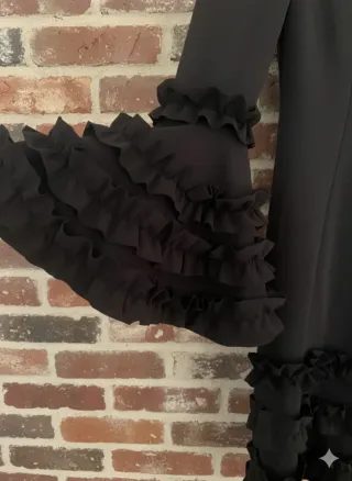 Traje Flamenca Licra Gruesa Negro Talla L