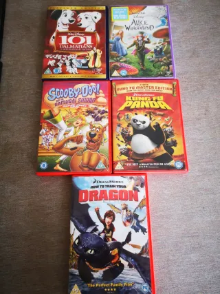 Lote 5 Películas Infantiles DVD Inglés