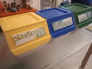 Pack 3 Cubos Reciclaje Apilables