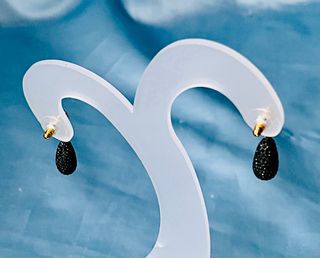 Pendientes Swarovski Negros y Dorados