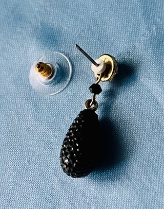 Pendientes Swarovski Negros y Dorados
