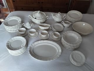 Vajilla La Cartuja Porcelana Blanca