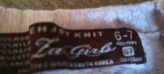 Bolero infantil 6/7 años