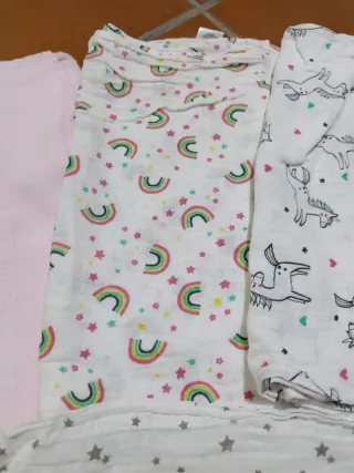 Lote 5 muselinas bebé