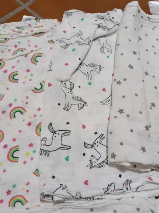 Lote 5 muselinas bebé