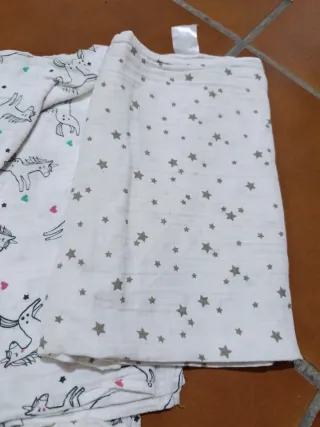 Lote 5 muselinas bebé