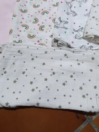 Lote 5 muselinas bebé