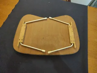 Mesa auxiliar madera y metal