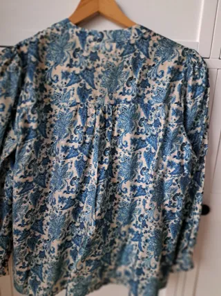 Blusa Yago Bante Estampada Azul