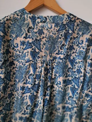 Blusa Yago Bante Estampada Azul