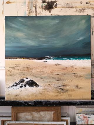 Cuadro Playa Acrílico Texturizado