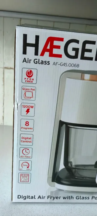 Freidora de aire Haeger Air Glass 4.5L