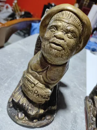 2 Apoyalibros Don Quijote y Sancho Vintage