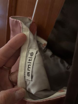 Vestido seda rosa flores T38