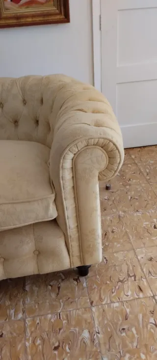 Sofá Chester Beige 2m Algodón