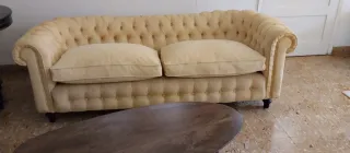 Sofá Chester Beige 2m Algodón