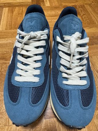 Zapatillas Veja Azul y Beige