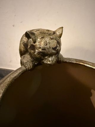 Macetero Decorativo Leopardo Dorado