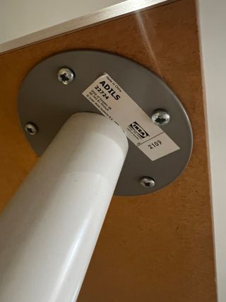 Mesa IKEA madera y metal