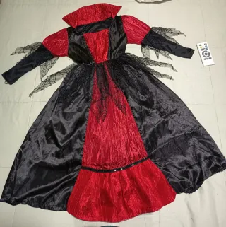Disfraz Vampiresa/Niña Araña Talla 7-9 años