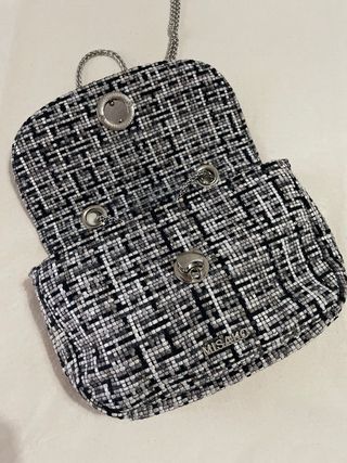 Bolso de mano negro y gris
