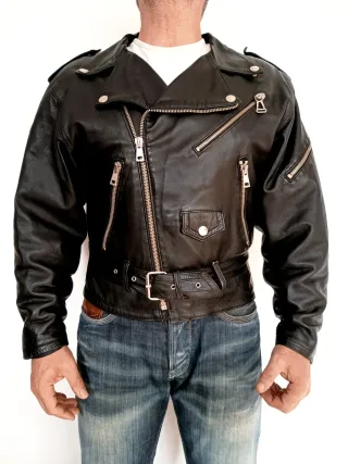 Chupa heavy cuero vintage M/L Medidas indicadas