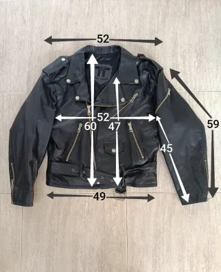 Chupa heavy cuero vintage M/L Medidas indicadas