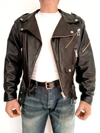 Chupa heavy cuero vintage M/L Medidas indicadas