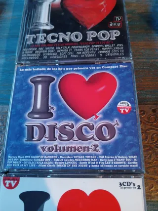 Lote 9 CDs I Love Disco & Tecno Pop 80s