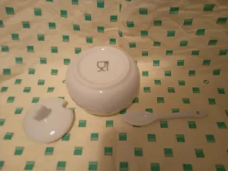 2 Tazzine Zuccheriera cucchiaino vassoio amore