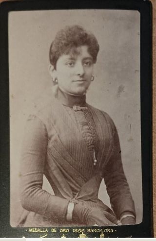 Fotografía antigua S.XIX Señora Barcelona