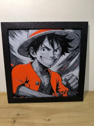 One Piece Monkey D. Luffy Rufy - Hueforge 20x20cm