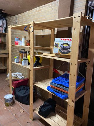 2 Estanterías  modulares pino Ikea