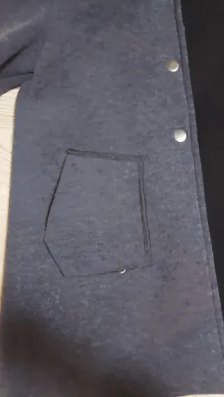 Giaccone felpa donna blu/grigio