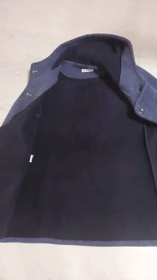 Giaccone felpa donna blu/grigio