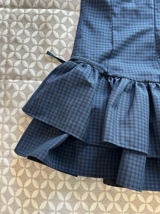 Vestido Zara azul cuadros mini