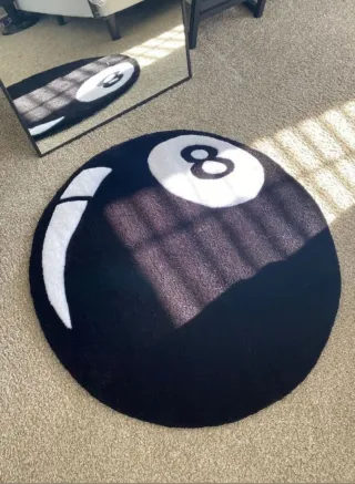 Alfombra tufting bola 8 billar