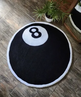 Alfombra tufting bola 8 billar