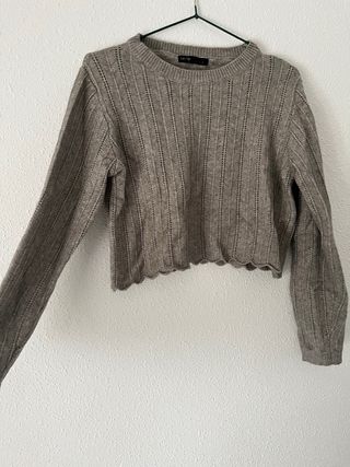 Jersey corto de punto gris