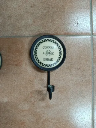 2 Perchas Decorativas Cocina Metal