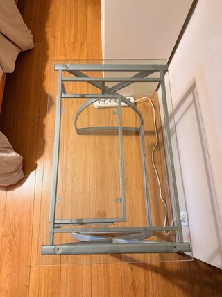 Escritorio de cristal