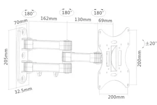 Soporte Pared TV Monitor CC50254-V2