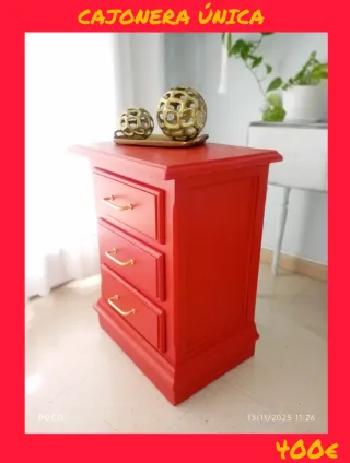 Mesita mueble auxiliar cajonera 3 cajones