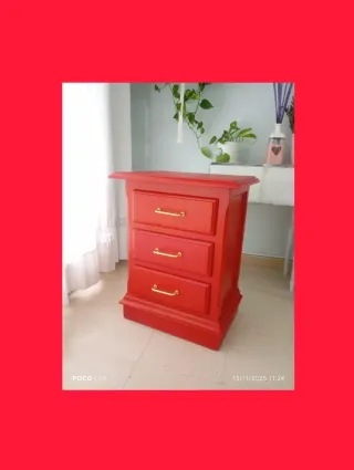 Mesita mueble auxiliar cajonera 3 cajones