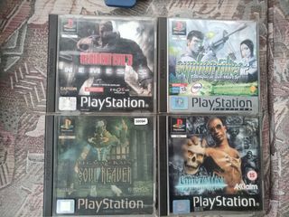 Lote 4 Juegos PS1: Resident Evil 3, Syphon Filter