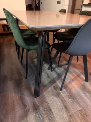 Mesa Comedor Rectangular Gris 180x100