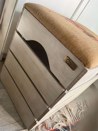 Zapatero Vintage Madera y Yute calidad premium